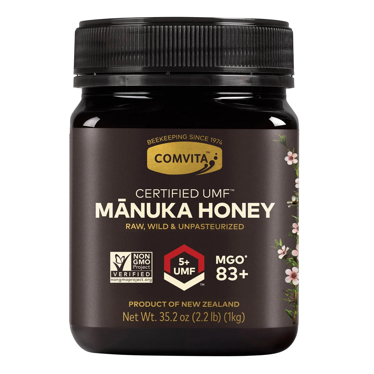 Raw Manuka Honey (35.2 oz)- Comvita Certified UMF 5+ (MGO 83+)