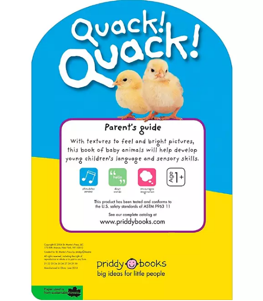 Baby Touch & Feel: Quack! Quack!, Board Book