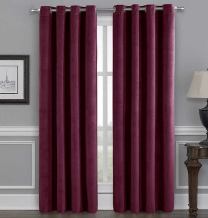 Total Blackout Velvet Window Curtain, 2-pack