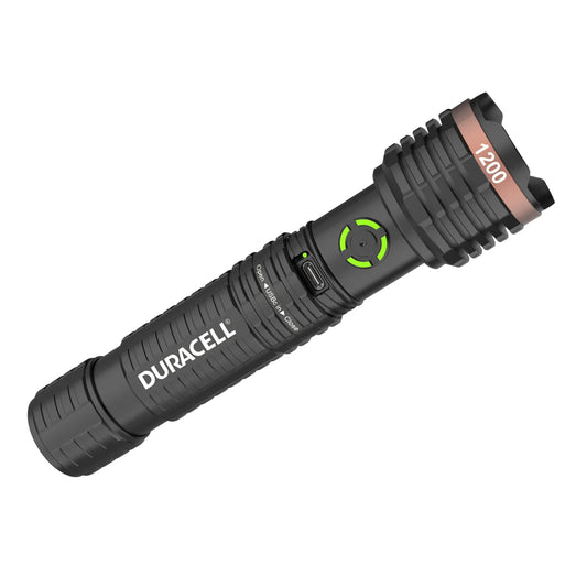 Hybrid LED Flashlight - Duracell 1200LM, 3-pack.