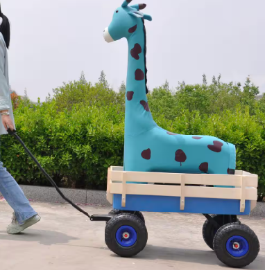 Steel Cargo Wagon with Removable Side Children Kids' Pull-Along Wagons Garden Cart Blue - 3 cu.ft.